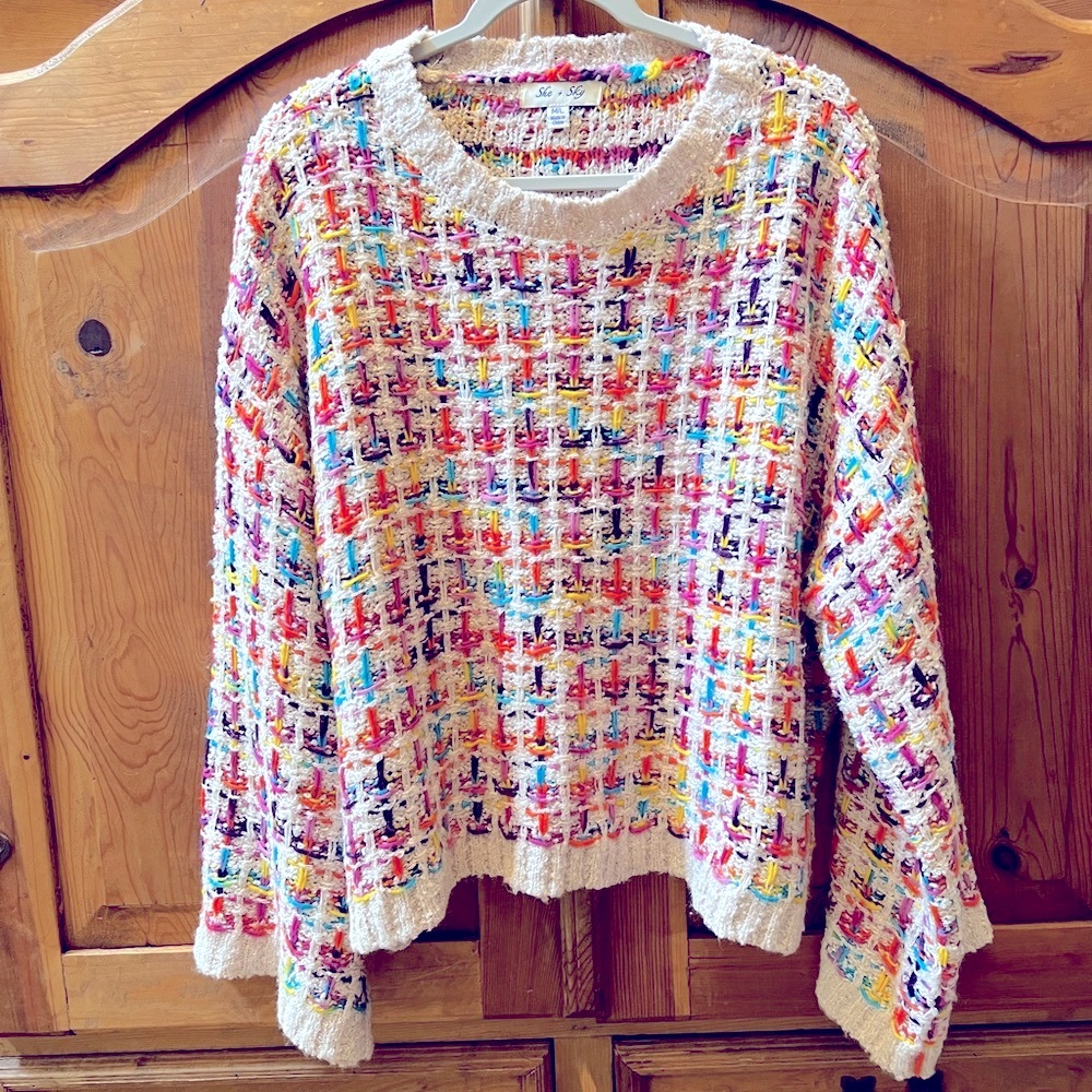 She+Sky Muli Color Size M/L Sweater